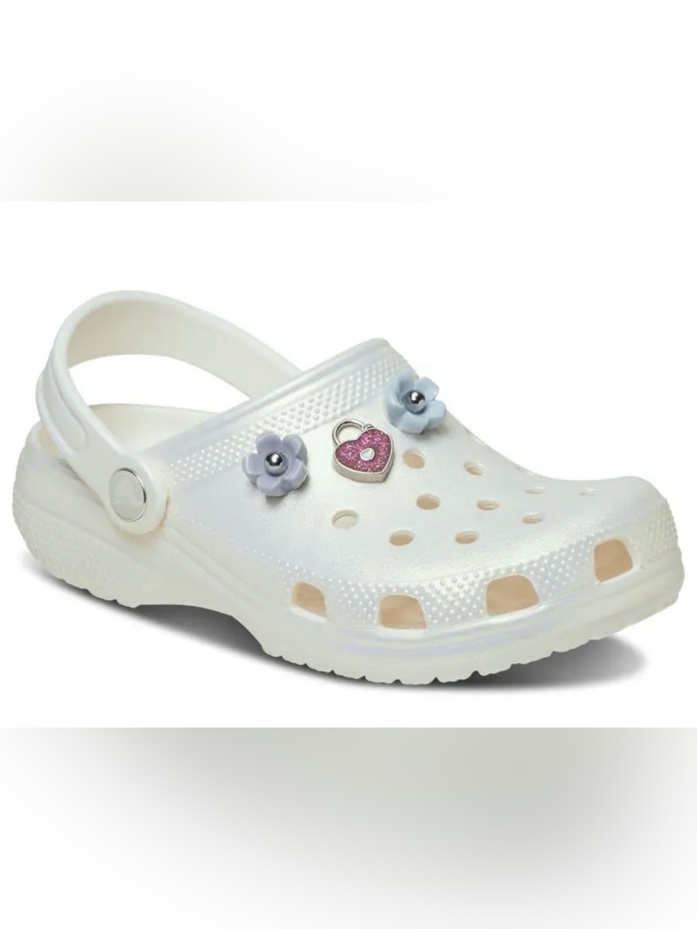 CROCS Classic Iridescent Charm Clogs - Girls' C10